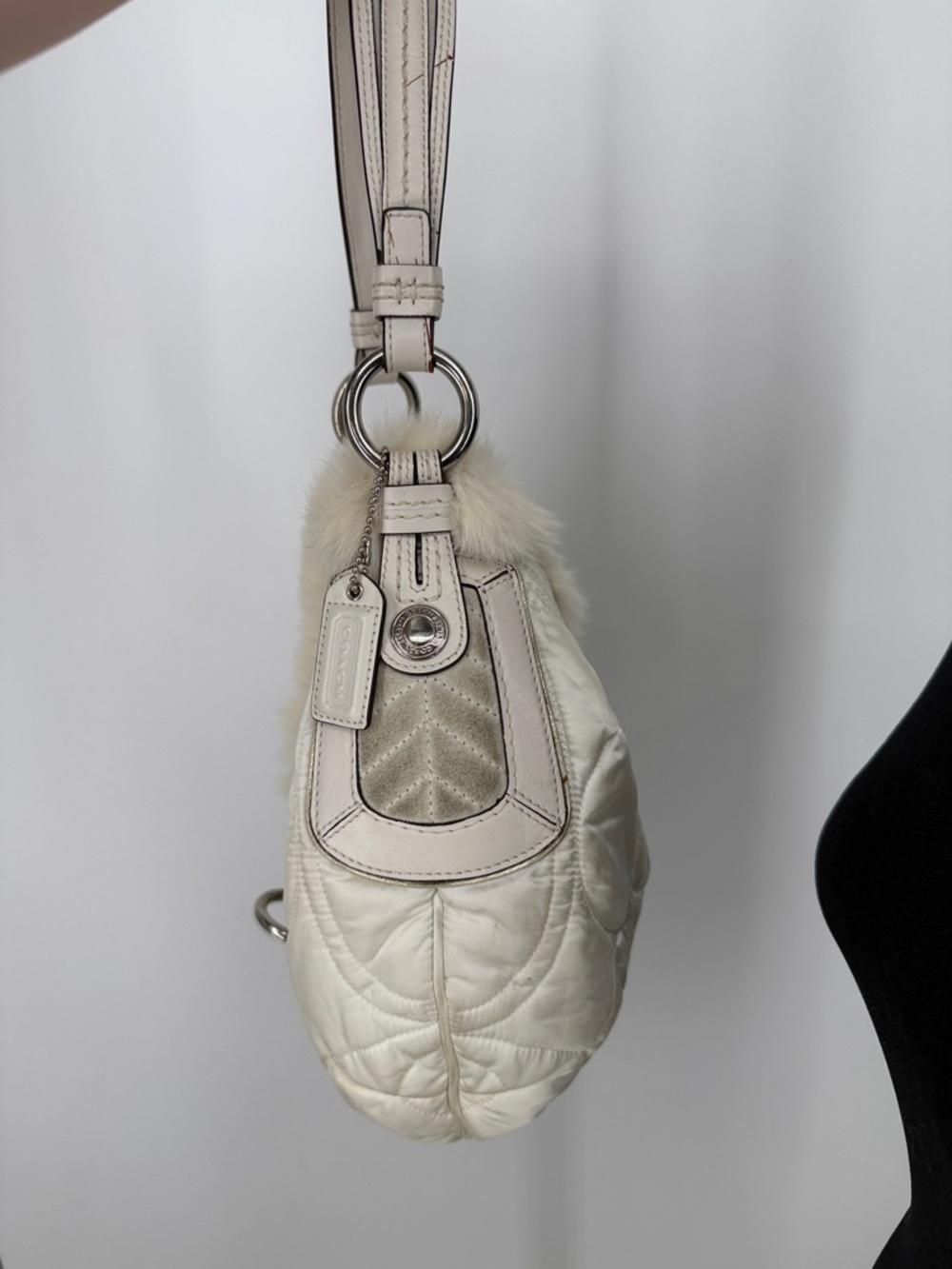Vtg Y2K Coach “Ski Rabbit” fur hobo bag 2005 - Picture 6 of 16